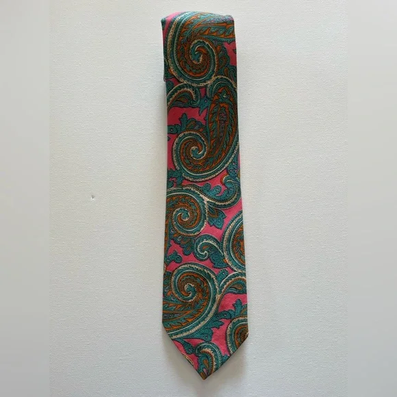 Vintage Paisley Patterned Tie - Multicolor